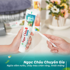 Combo 2 Cây Kem Đánh Răng Ngọc Châu Chuyên Gia 100g/Tuýp - Kem Đánh Răng Dược Liệu + Tặng 1 Bài Chải Đánh Răng - 8936009152865