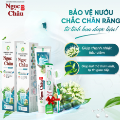 Combo 2 Cây Kem Đánh Răng Ngọc Châu Chuyên Gia 100g/Tuýp - Kem Đánh Răng Dược Liệu + Tặng 1 Bài Chải Đánh Răng - 8936009152865