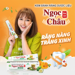 Combo 2 Cây Kem Đánh Răng Ngọc Châu Trắng Răng 100g/Tuýp - Kem Đánh Răng Dược Liệu + Tặng 1 Bài Chải Đánh Răng - 8936009151981