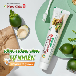 Combo 2 Cây Kem Đánh Răng Ngọc Châu Trắng Răng 100g/Tuýp - Kem Đánh Răng Dược Liệu + Tặng 1 Bài Chải Đánh Răng - 8936009151981