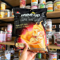 Cà Phê Wake Up - Cà Phê Sài Gòn - Cafe Sữa Đậm Vị Hòa Tan 3 Trong 1 456g (Túi 24 Gói x 19g) - 8934683007044