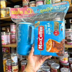 Cà Phê Sữa Đá Hòa Tan Maccoffee 3 In 1 Hộp 10 Gói Thơm Ngon - Tặng Ly Nhựa Cao Cấp - 8936024241506