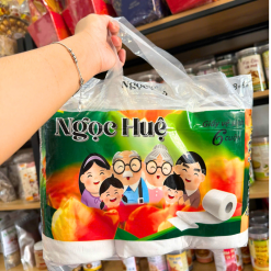 Túi 6 Gói Khăn Giấy Cuộn Ngọc Huệ - Giấy Vệ Sinh Cuộn - 8938563018052