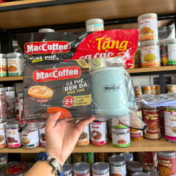 Cà Phê Đen Đá Mac Coffee - Cà Phê Đen Đá Hòa Tan 2 In 1 220g - Tặng 1 Ly Nhựa Cao Cấp - 8936024244033LY