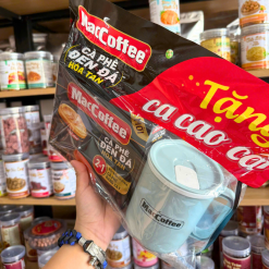 Cà Phê Đen Đá Mac Coffee - Cà Phê Đen Đá Hòa Tan 2 In 1 220g - Tặng 1 Ly Nhựa Cao Cấp - 8936024244033LY