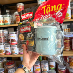 Cà Phê Đen Đá Mac Coffee - Cà Phê Đen Đá Hòa Tan 2 In 1 220g - Tặng 1 Ly Nhựa Cao Cấp - 8936024244033LY