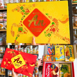 Hộp Bánh Tết Orion Tài Lộc 2 - Bộ Quà Tết Con Ngựa Orion An Tài Lộc 2 Hộp 873,3g Gồm 6 Món - HBT01