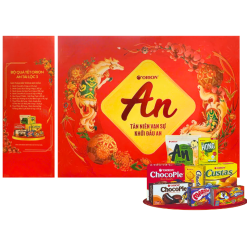 Hộp Bánh Tết Orion Tài Lộc 3 - Bộ Quà Tết Con Ngựa Orion An Tài Lộc 3 Hộp 1,3359kg Gồm 8 Món - HBT02