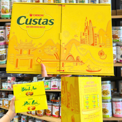 Hộp Bánh Tết Orion Custas Vạn Lộc - Bộ Quà Tết Custas Orion Vạn Lộc Mix 3 Vị Hộp 564g Gồm 6 Món - HBT03