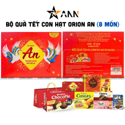 Hộp Bánh Tết Orion An Khang - Bộ Quà Tết Con Hạt Orion An Khang Hộp 1,7272g Gồm 8 Món - 8936029422566