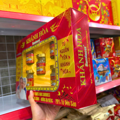 Yến Chưng Đường Phèn Khánh Hòa 28% Đường Ăn Kiêng Set 5 Hủ 70ml - 8936220140443