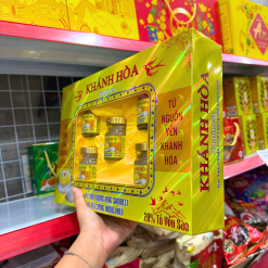 Yến Chưng Đường Phèn Khánh Hòa Saminest 28% Set 5 Hủ 70ml Hộp Màu Vàng - 8936220140436