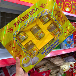 Yến Chưng Đường Phèn Khánh Hòa Saminest 28% Set 5 Hủ 70ml Hộp Màu Vàng - 8936220140436