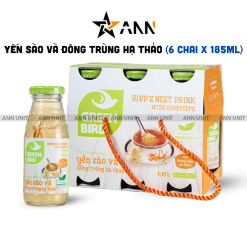 Yến Sào Đông Trùng Hạ Thảo Green Bird Lốc 6 Chai 185ml - 8936071090980