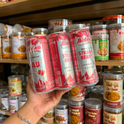 Set 6 Lon Nước Tăng Lực Bidrico Vị Dâu - Nước Ngọt Bidrico Dâu (325ml/Lon) - 8935051803473