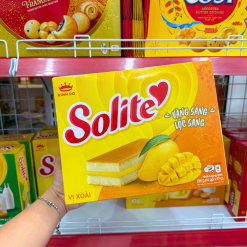Bánh Solite Trứng Kem Vị Xoài - Bánh Kinh Đô Solite Xoài 238g (14 Gói x 17g) - 8934680047302