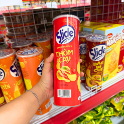 Bánh Snack Khoai Tây Lát Slide Thơm Cay - Bánh Slide Khoai Tây Màu Đỏ 145Gr (Hộp To) - 8934680011228