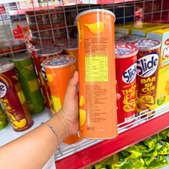 Bánh Snack Khoai Tây Lát Slide Vị Nguyên Bản - Bánh Slide Khoai Tây Màu Cam 145Gr (Hộp To) - 8934680011198