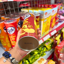 Bánh Snack Khoai Tây Lát Slide Vị Thịt Nướng - Bánh Slide Khoai Tây Màu Nâu 145Gr (Hộp To) - 8934680011204