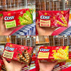 Bánh Quế Cosy (Vị Kem Lá Dứa, Vị Socola, Vị Dâu, Xoài Xí Muội) - Bánh Kinh Đô Cosy 117.6g/Túi - BOQ01