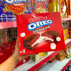 Bánh Oreo Pie Socola Pie Nhung Đỏ - Bánh Kinh Đô Oreo Đỏ 336g (12 Gói x 28g) - 8934680047364