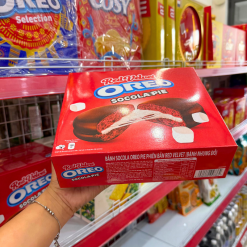 Bánh Oreo Pie Socola Pie Nhung Đỏ - Bánh Kinh Đô Oreo Đỏ 336g (12 Gói x 28g) - 8934680047364