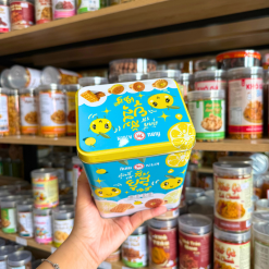 Bánh Quy Nhân Kem Cam Yuzu Hộp Thiếc KILIN Thái Lan 400g - Hộp Xanh Vàng - 8859465691009