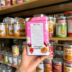 Bánh Quy Nhân Dâu Hộp Thiếc KILIN Thái Lan 400g - Hộp Hồng Trắng - 8859465691092
