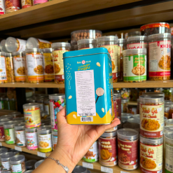 Bánh Quy Gạo Sữa Hộp Thiếc KILIN Thái Lan 400g - Hộp Xanh Dương Vàng - 8859465691108