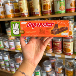 Bánh Que Xốp Phủ Socola MAYORA SUPERSTAR 150g (12 Cây x 12,5g) - 8996001355237