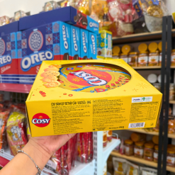 Bánh Cosy Quy Bơ Thập Cẩm Vị Bơ Sữa - Bánh Kinh Đô Cosy Bơ Sữa Hộp Thiếc Tròn Vàng 390Gr - Kèm Túi - 8934680025812