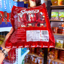 Bánh Bông Lan Phủ Socola SAPIE Gold Túi 180g (10 Bánh x 18g) - 8936065593046
