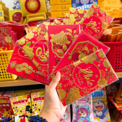 5 BịtBao Lì Xì Nhung Tết Bính Ngọ 2026 2 Màu Vàng Đỏ - Giao Màu Ngẫu Nhiên - 30 Cái - 30BAOLX
