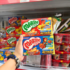 Bánh Cá ORION MARINE BOY Vị Tôm Nướng Môi Đỏ 35g - Hộp Đỏ - 8936036021165