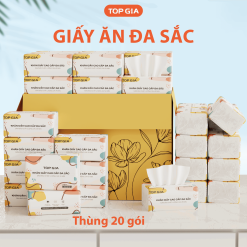 Combo 3 Gói Giấy Ăn Đa Sắc Top Gia - GIAYTOPGIADASAC