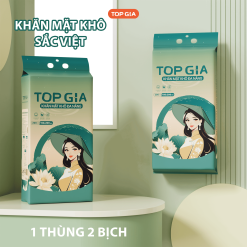 1 Bịch Khăn Mặt Khô Sắc Việt Topgia Hình Cô Gái - GIAYTOPGIASACVIET02