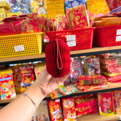 Set 10 Lồng Đèn Giấy Nhung Đẹp - Lồng Đèn Trang Trí Tết - LDTTT01