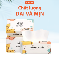 1 Thùng 10 Gói Giấy Ăn Topgia Đa Sắc - TOPGIADASACTHUNG10