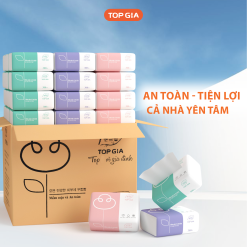 1 Thùng 16 Gói Giấy Ăn Topgia 3 Màu - TOPGIA3MAUTHUNG16