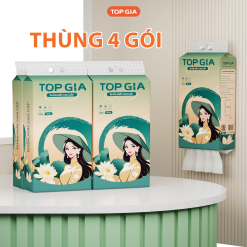 1 Thùng 6 Bịch Giấy Rút Đáy Topgia Sắc Việt - TOPGIASVTHUNG6
