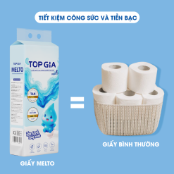 1 Thùng 4 Bịch Giấy Vệ Sinh Topgia Melto - TOPGIAMELTOTHUNG4