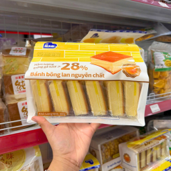 Bánh Bông Lan Nguyên Chất 28% Trứng Gà Tươi Axiain 360g (Bịch 10 Gói) - BBLNCA360G