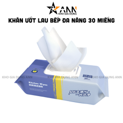Khăn Ướt Lau Bếp Đa Năng - Khăn Lau Bàn Bếp Bát Đĩa Đa Năng An Toàn 1 Gói 80 Miếng 30x11x5cm - CBKHAN03