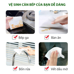 Khăn Ướt Lau Bếp Đa Năng - Khăn Lau Bàn Bếp Bát Đĩa Đa Năng An Toàn 1 Gói 80 Miếng 30x11x5cm - CBKHAN03