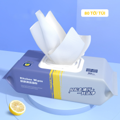 Khăn Ướt Lau Bếp Đa Năng - Khăn Lau Bàn Bếp Bát Đĩa Đa Năng An Toàn 1 Gói 80 Miếng 30x11x5cm - CBKHAN03