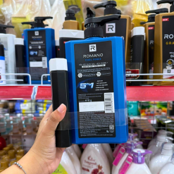 Dầu Gội Romano Sạch Gàu Anti - Dandruff Shampoo Cool Force 5 In 1 650g - Dầu Gội Nam Chai Xanh Dương (Tặng Sữa Tắm Sạch Sảng Khoái) - 8935212812733