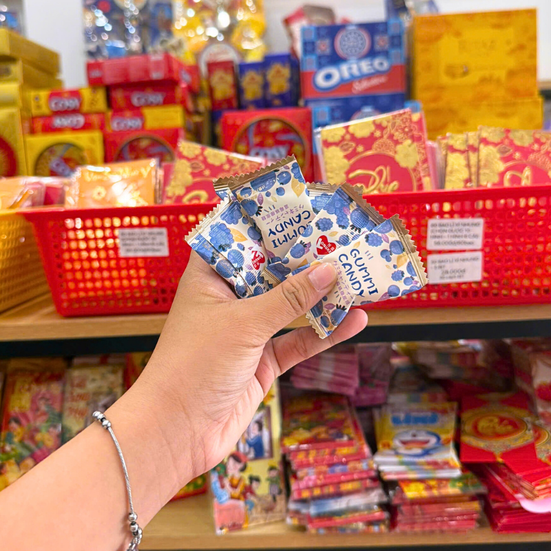 Kẹo Dẻo Gummi Candy Vị Việt Quất Hàng Xá 100g Kẹo Dẻo Gummi Candy Vị Việt Quất Hàng Xá 100g - KDGCVVQ100G