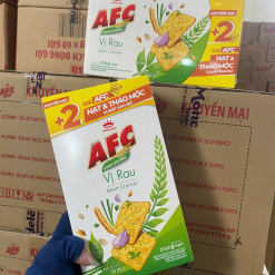 Bánh AFC Vị Rau + 2 Gói Hạt & Thảo Mộc Vị Bắp Xào Bơ 215,6g - BAVRVBXB