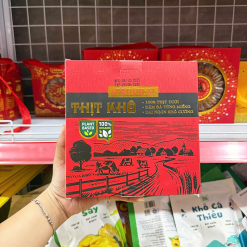 Khô Bò Miếng Úc Đầu Bò Vàng Đen 400g Mẫu Mới - Hộp Quà Tết - KBMUDBVD400G