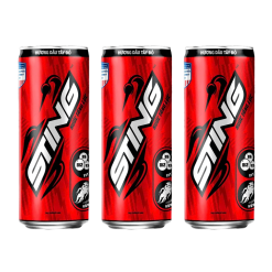 3 Lon Nước Ngọt Sting Hương Dâu Tây Đỏ 320ml - STINGLON3LON